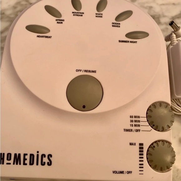 Homedics Acoustic Relaxation Machine Sound Spa 6 Sounds W/ Power Cable Tested - Picture 3 of 6
